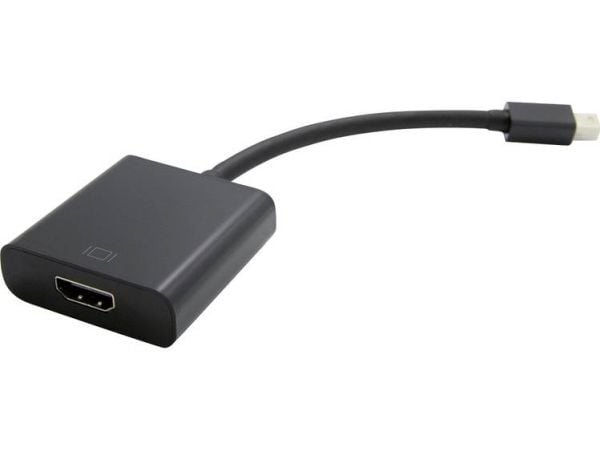 Value Mini DisplayPort/HDMI 0.15m, Mini DisplayPort, HDMI-tyyppi A (vakio), Uros, Naaras, Musta, 140 mm
