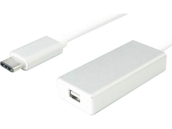 Value USB 3.1 C - Mini DisplayPort, 0,1 m, USB Type-C, Mini DisplayPort, Naaras, Uros, Valkoinen