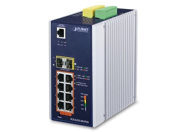 PLANET IGS-6325-8UP2S - Switch - L3 - 8 x 10/100/1000 + 2 x Gigabit SFP - DIN-skinnemonterbar - PoE++