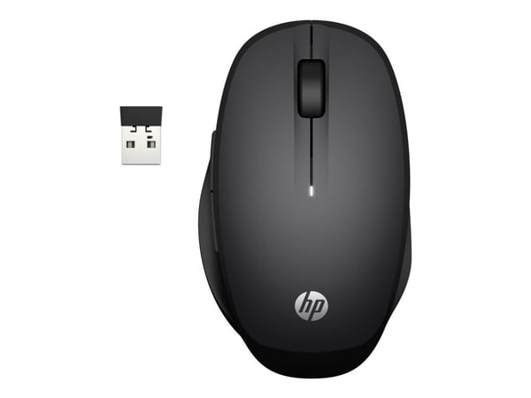 HP Dual Mode - Mus - trådløs - Bluetooth, 2.4 GHz - USB trådløs mottaker - svart - for HP 21, 22, 24, 27; Pavilion 24, 27, 32, TP01