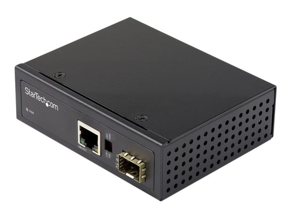 Startech Industrial Fiber to Ethernet Media Converter, 1Gbps SFP to RJ45/ Cat6, Singlemode/Multimode Optical Fiber to Copper Gigabit Eternet Networ...