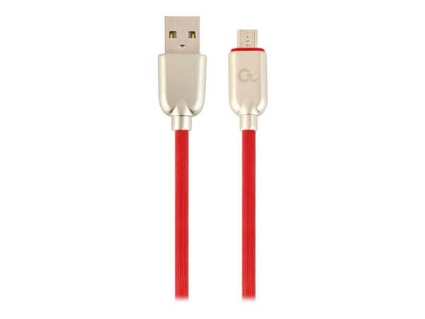 Cablexpert Premium - USB-kabel - Micro-USB type B (hann) til USB (hann) - USB 2.0 - 2.1 A - 1 m - rød