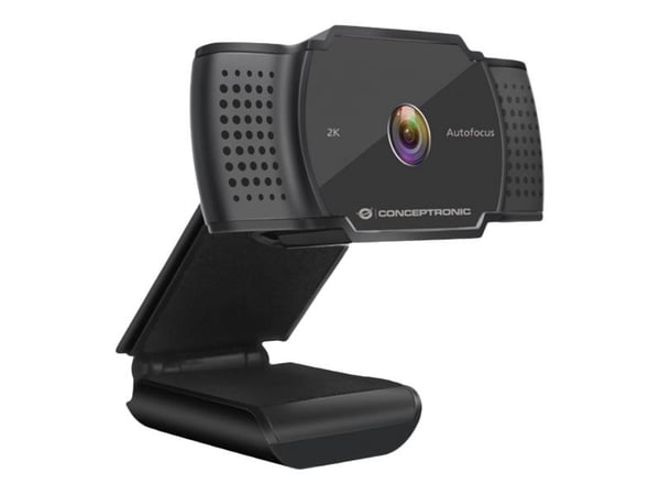 Conceptronic AMDIS02B - Webbkamera - färg - 5 MP - 2592 x 1944 - 2K - fast lins - ljud - USB 2.0 - MJPEG, YUV2 - DC 5 V