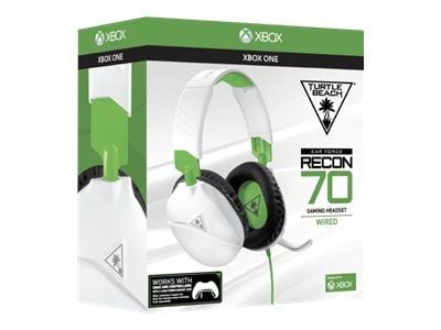 Turtle Beach RECON 70X - Headset - fullstorlek - kabelansluten - 3,5 mm kontakt - ljudisolerande - vit