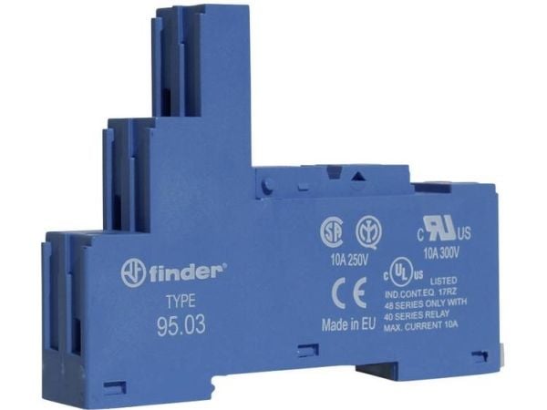 Finder 95.03 Releen pistorasia Sopii sarjaan: Siemens Bauform S00 Lokerikko 10 kpl