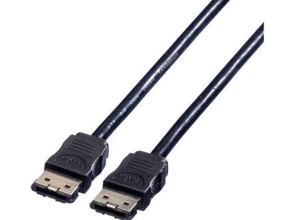 ROLINE External SATA 6.0 Gbit/s Cable 1.0 m, musta
