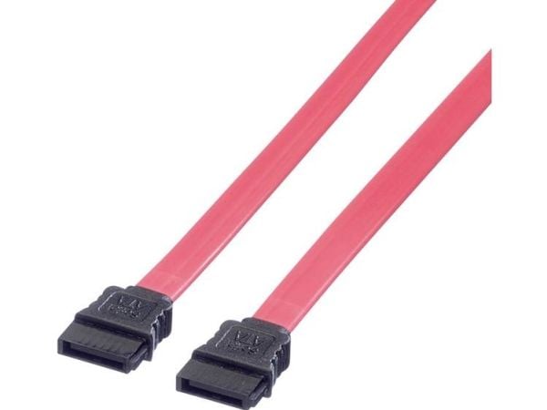 ROLINE 11.03.1555, 0,5 m, SATA II, SATA 7-pin, SATA 7-pin, Hankjønn/hankjønn, Sort, Rød, Rød