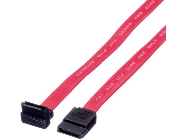 Value SATA 3.0 Gbit/s 0.5 m, 0,5 m, SATA III, Hankjønn/hankjønn, Rød