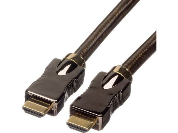 ROLINE 11.04.5688, 1,5 m, HDMI-tyyppi A (vakio), HDMI-tyyppi A (vakio), 3840 x 2160 pikseliä, Äänen paluukanava (ARC), Musta