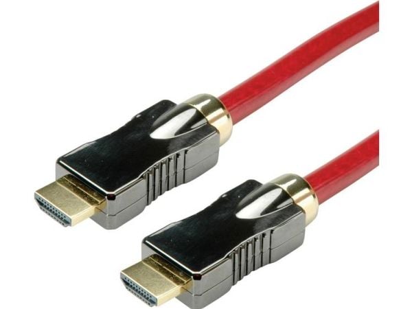 ROLINE 11045902, 2 m, HDMI-tyyppi A (vakio), HDMI-tyyppi A (vakio), 7680 x 4320 pikseliä, Musta, Punainen