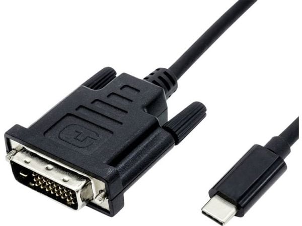 Value 11.99.5831, 1 m, USB C, DVI, Hankjønn, Hankjønn, Rett