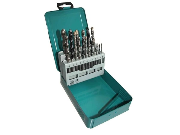 Makita - Borsett - for tre, metall, betong - 18 deler - 5 mm, 6 mm, 8 mm, 10 mm, 4 mm, 3 mm - for Makita DDF487RFE3, DHP453RFEW