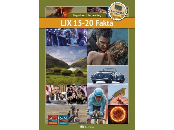 LIX 15-20 Fakta (MEDIUM 20 bøker) | bokpakke, lettlesning, fakta | Språk: Dansk