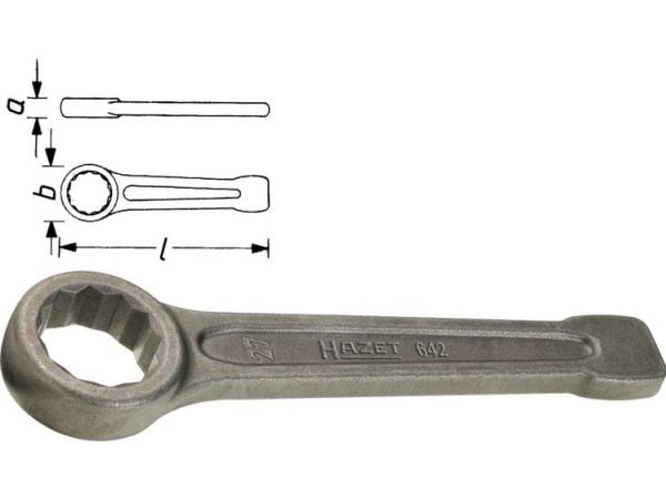 HAZET 642-55, Stål, Sølv, 55 mm, Sølv, 270 mm, 1,4 kg