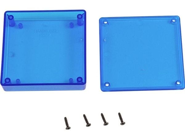 Hammond Electronics 1551XTBU universal-kabinett 80 x 80 x 20 ABS blå (transparent) 1 stk