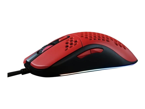 Arozzi Favo - Mus - optisk - 7 knapper - kablet - USB - Rød