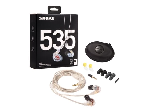 Shure SE535 Pro - Sound Isolating - ørepropper - i øret - kablet - 3,5 mm jakk - lydisolerende