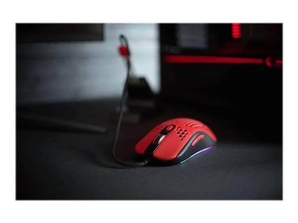 Arozzi Favo - Mus - optisk - 7 knapper - kablet - USB - Rød