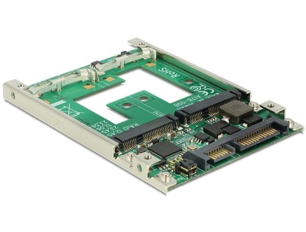 Delock Converter 6,40 cm (2,5") SATA 22 pin > mSATA med RAID (62545)