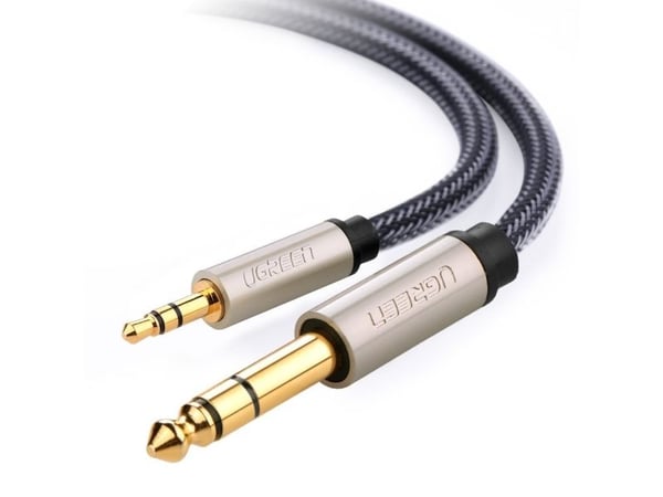 Ugreen - Lydkabel - stereojakk hann til mini-phone stereo 3.5 mm hann - skjermet - grå