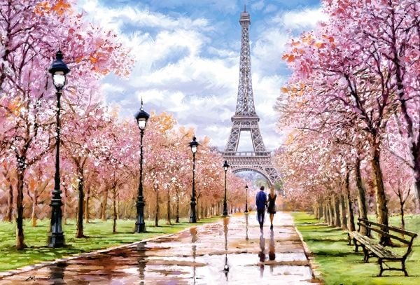 Castorland Romantic Walk in Paris 1000 pcs, 1000 stykker, By, 9 år