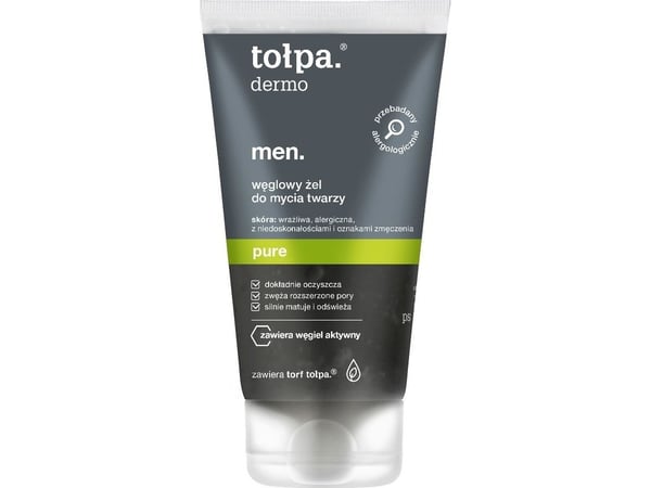 Tolpa Charcoal kasvojen puhdistusgeeli Dermo Men Pure 150ml
