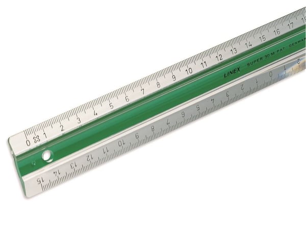 Lineal Linex Super 20 cm plast med gummiskinne
