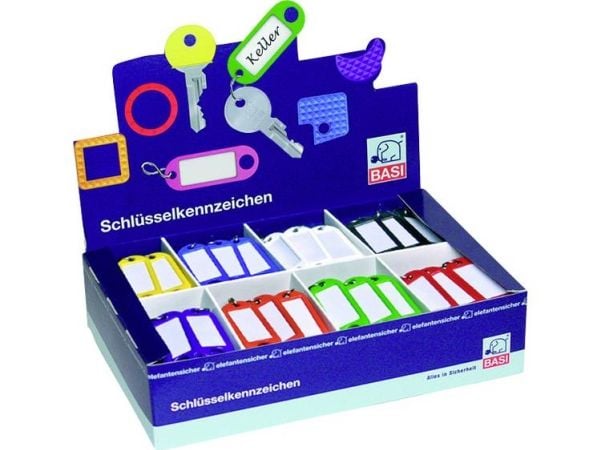 Basi avaimenperä 8500-9010 8-värinen 200 kpl 1 setti