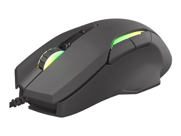 Genesis Xenon 220 - Mus - ergonomisk - optisk - 7 knapper - kablet - USB - svart