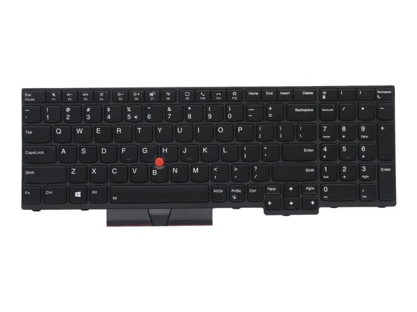 Chicony - Ersättningstangentbord för bärbar dator - bakgrundsbelyst - Engelska - Europa - svart - för ThinkPad P15s Gen 1 20T4, 20T5