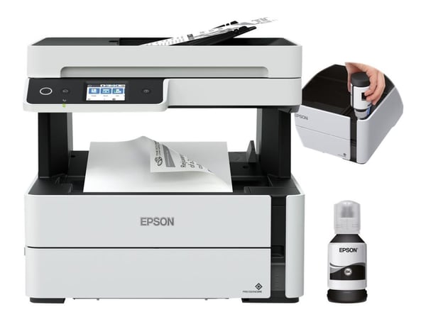 Epson EcoTank ET-M3170 - Multifunksjonsskriver - S/H - ink-jet - A4/Legal (medie) - opp til 20 spm (trykking) - 250 ark - 33.6 kbps - USB, LAN, Wi-Fi