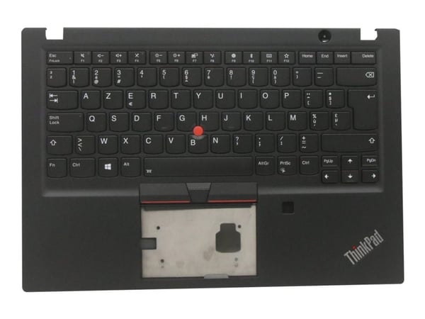 C-deksel med bakgrunnsbelyst tastatur og fingeravtrykksleser for