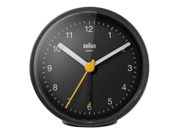 Braun Reflex BC12 - Alarmklokke - rund - kvarts - skrivebord - svart