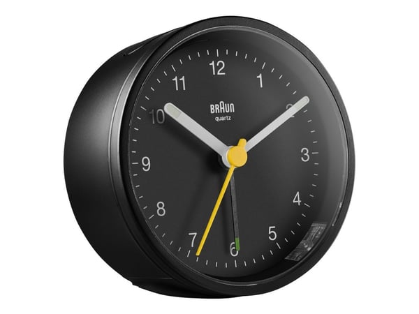 Braun Reflex BC12 - Alarmklokke - rund - kvarts - skrivebord - svart
