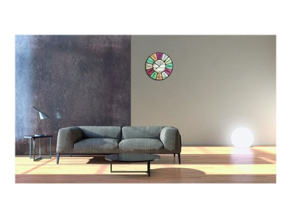TFA Vintage XXL - Klokke - kvarts - veggmonterbar - 60.5 cm - multifarge