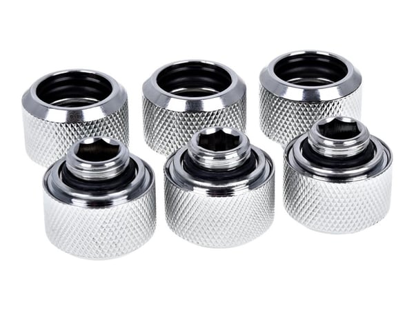 Alphacool Eiszapfen HardTube 16mm - Armatur for væskekjølesystemkompresjon - krom (en pakke 6)