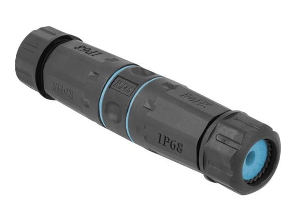 Delock - Nettverkkopler - RJ-45 (hunn) til RJ-45 (hunn) - STP - CAT 6a - svart, blå