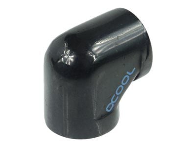 Alphacool HF L- connector 2 x G1/4 inner thread - Forbindelsesadapter for væskekjølesystem - mørkesvart