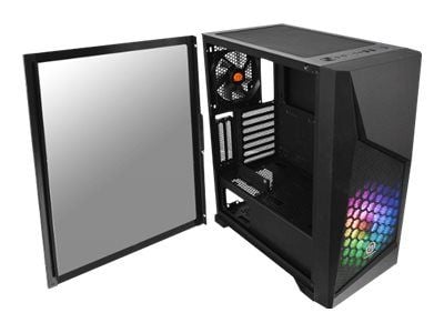 Thermaltake Commander G32 TG ARGB - Tower - ATX - sidepanel med vindu (herdet glass) - ingen strømforsyning (PS/2) - svart - USB/lyd
