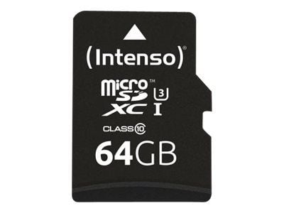 Intenso Professional - Flashminnekort (microSDXC til SD-adapter inkludert) - 128 GB - UHS Class 1 / Class10 - microSDXC UHS-I
