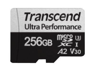 Transcend 340S - Flashminnekort - 256 GB - A2 / Video Class V30 / UHS-I U3 / Class10 - microSDXC