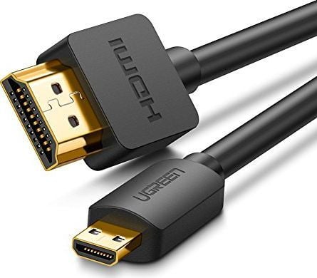 UGREEN HD127 micro HDMI - HDMI 4K 3D 3m kaapeli (musta)