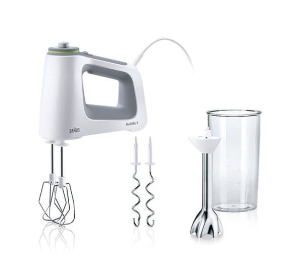 Braun MultiMix 5 HM 5107 WH - Håndmikser - 750 W - hvit/grå