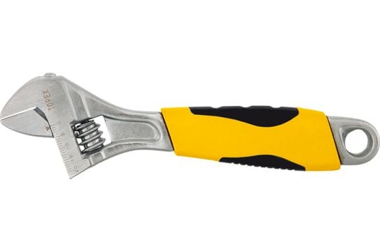 Topex justerbar svensk skiftenøkkel 250 mm gummihåndtak (35D123)