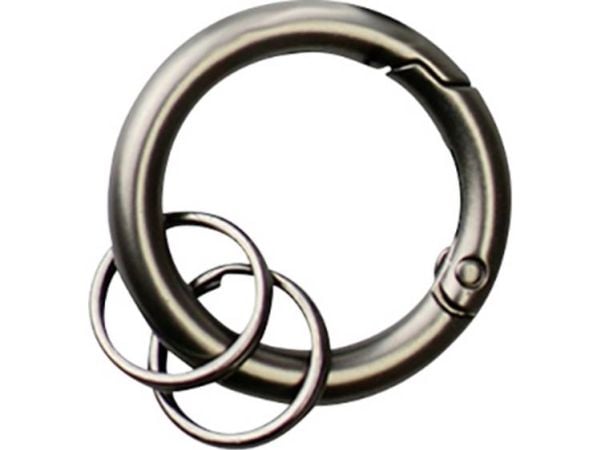 BASI 0006-0157, Nøkkelring, Sort, Grå, Rund, Unisex, 3 cm, 16 g
