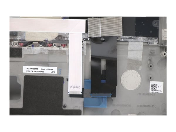 Lite-On - Erstatningstastatur for bærbar PC - med NFC - bakbelysning - Tysk - svart - med toppdeksel - for ThinkPad T14s Gen 1 20T0, 20T1