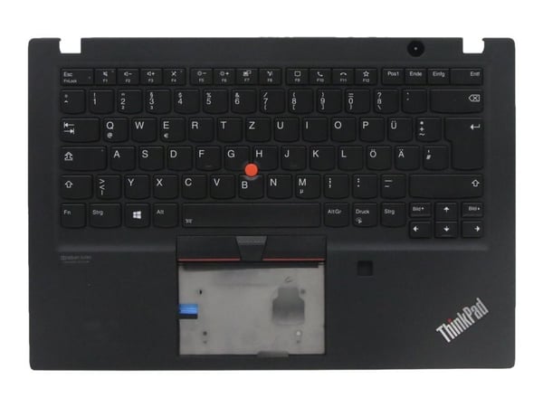 Lite-On - Erstatningstastatur for bærbar PC - med NFC - bakbelysning - Tysk - svart - med toppdeksel - for ThinkPad T14s Gen 1 20T0, 20T1