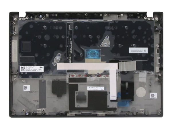 Lite-On - Erstatningstastatur for bærbar PC - med NFC - bakbelysning - Tysk - svart - med toppdeksel - for ThinkPad T14s Gen 1 20T0, 20T1