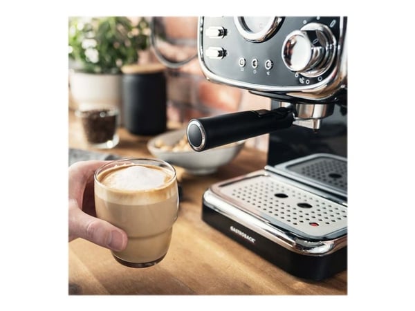 Gastroback Design Espresso Basic - Kaffemaskin med melkeskummer - 15 bar - svart