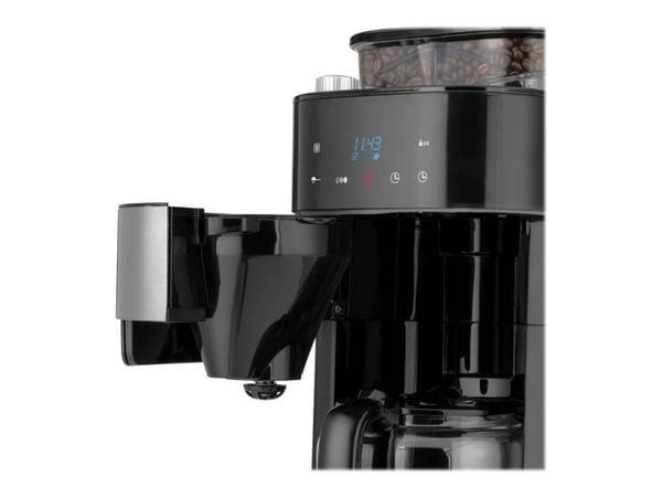 Gastroback Grind & Brew Pro, Suodatinkahvinkeitin, 1,5 L, Kahvipavut, Jauhettu kahvi, Sisäänrakennettu jauhin, 900 W, Musta, Ruostumaton teräs